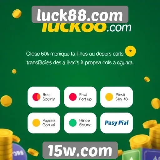 Opções de pagamento disponíveis no luck88.com